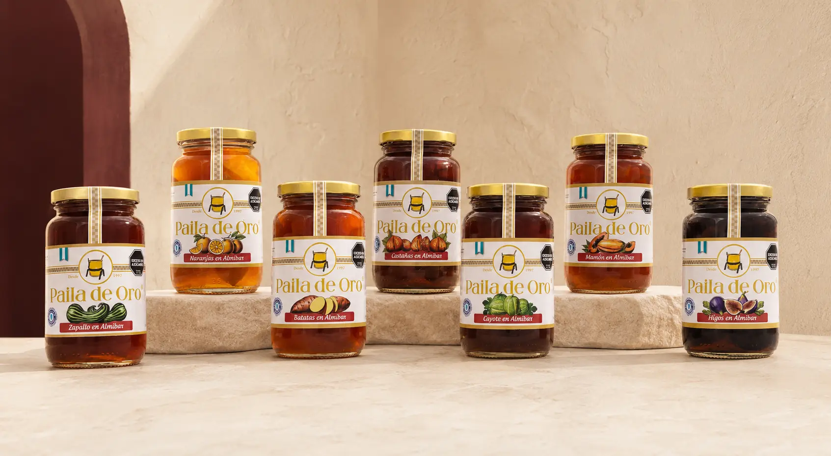 Selección de siete frutas Paila de Oro en almíbar
